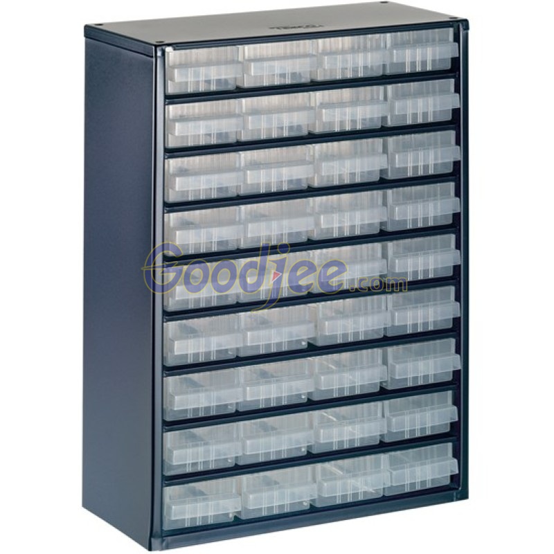 Raaco137461 蓝色零件柜钢外框36抽屉150x417x306mm宽聚丙烯PP STEEL CABINET 936-01