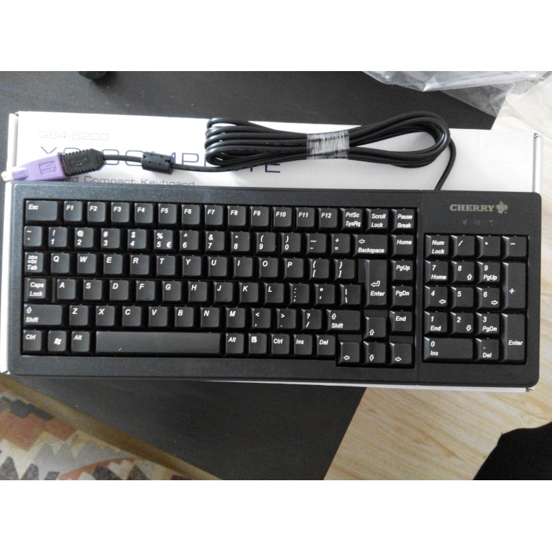 樱桃Cherry G84-5200LCMEU-2 PS2和USB接口欧洲布局103键