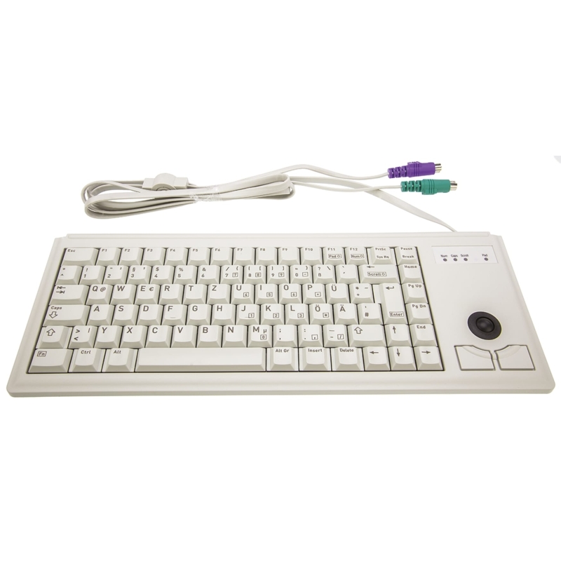 樱桃工控带触摸板键盘G84-4400LPBDE-0白色PS2德文布局84键