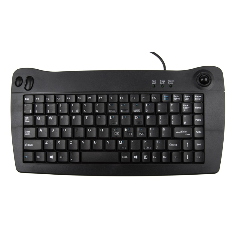 RS PRO KYBAC5010-USBBLK ACK-5010 轨迹球工业键盘 USB PS2